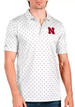 Outlet 🤩 NCAA Nebraska Cornhuskers Mens Spark Polo by Antigua® ✨ -Deals Antigua® Store Belk 5604