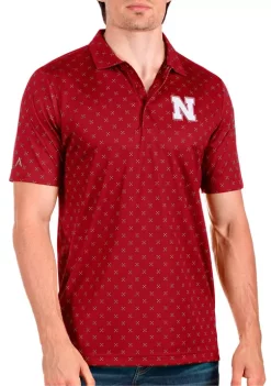 Outlet 🤩 NCAA Nebraska Cornhuskers Mens Spark Polo by Antigua® ✨ -Deals Antigua® Store Belk 5607
