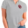 Cheap 💯 NCAA Oklahoma Sooners 👩 Womens Affluent Polo by Antigua® 😉