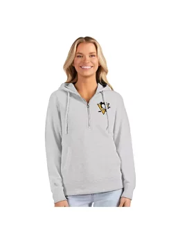 Cheapest 🌟 NHL Pittsburgh Penguins 👩 Women's Action Half Zip Hood by Antigua® 🌟 -Deals Antigua® Store Belk 5825
