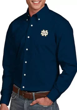 Best deal 🧨 Notre Dame Fighting Irish Dynasty Woven 👕 Shirt by Antigua® 🤩