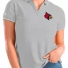 Outlet 🔥 NCAA Louisville Cardinals 👩 Womens Affluent Polo by Antigua® 😍