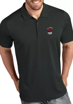Discount 🤩 NBA Miami Heat Men's Tribute Polo 👚 Shirt by Antigua® 🥰 -Deals Antigua® Store Belk 6443