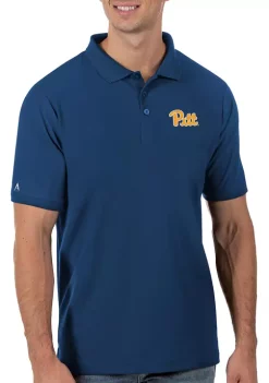 Wholesale 🥰 Men's NCAA Pittsburgh Panthers Legacy Piqué Polo by Antigua® 🔔 -Deals Antigua® Store Belk 6993