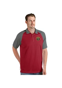 Outlet 😀 NBA Denver Nuggets Men's Nova Polo by Antigua® 🧨 -Deals Antigua® Store Belk 7348