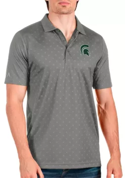 Outlet 👍 NCAA Michigan State Spartans Mens Spark Polo by Antigua® ✔️ -Deals Antigua® Store Belk 7364