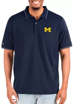 Promo ⌛ NCAA Michigan Wolverines Mens Affluent Tall Polo by Antigua® ✨ -Deals Antigua® Store Belk 7631