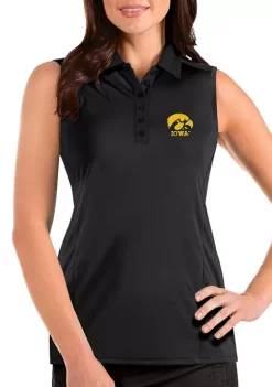 Outlet 🧨 Women's NCAA Iowa Hawkeyes Sleeveless Tribute Top by Antigua® 🔔 -Deals Antigua® Store Belk 8373