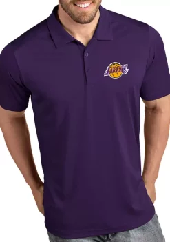 Best Pirce 👏 NBA Los Angeles Lakers Men's Tribute Polo 👕 Shirt by Antigua® ⌛ -Deals Antigua® Store Belk 856