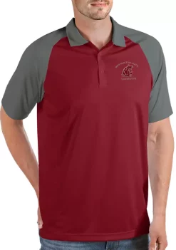 Best deal 🎁 NCAA Washington State Cougars Mens Nova Polo by Antigua® ✔️ -Deals Antigua® Store Belk 9214