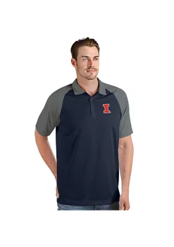 Budget 🤩 NCAA Illinois Fighting Illini Mens Nova Polo by Antigua® ⭐ -Deals Antigua® Store Belk 9235
