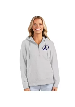 Best Pirce 🎁 NHL Tampa Bay Lightning 👩 Women's Action Half Zip Hood by Antigua® 👏 -Deals Antigua® Store Belk 9275
