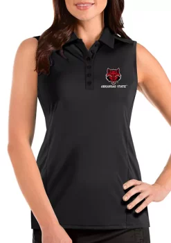 Budget 👏 Women's NCAA Arkansas State Red Wolves Sleeveless Tribute Top by Antigua® ❤️ -Deals Antigua® Store Belk 9316