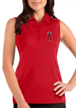 Best Pirce 🤩 Women's MLB Los Angeles Angels Sleeveless Tribute Top by Antigua® ✔️ -Deals Antigua® Store Belk 9350