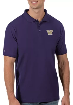 Cheapest ⭐ Men's NCAA Washington Huskies Legacy Piqué Polo by Antigua® ✔️ -Deals Antigua® Store Belk 9387