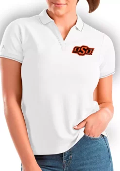 Promo 😉 NCAA Oklahoma State Cowboys 👩 Womens Affluent Polo by Antigua® 🧨 -Deals Antigua® Store Belk 9489