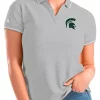 Promo 🎁 NCAA Michigan State Spartans 👩 Womens Affluent Polo by Antigua® ❤️